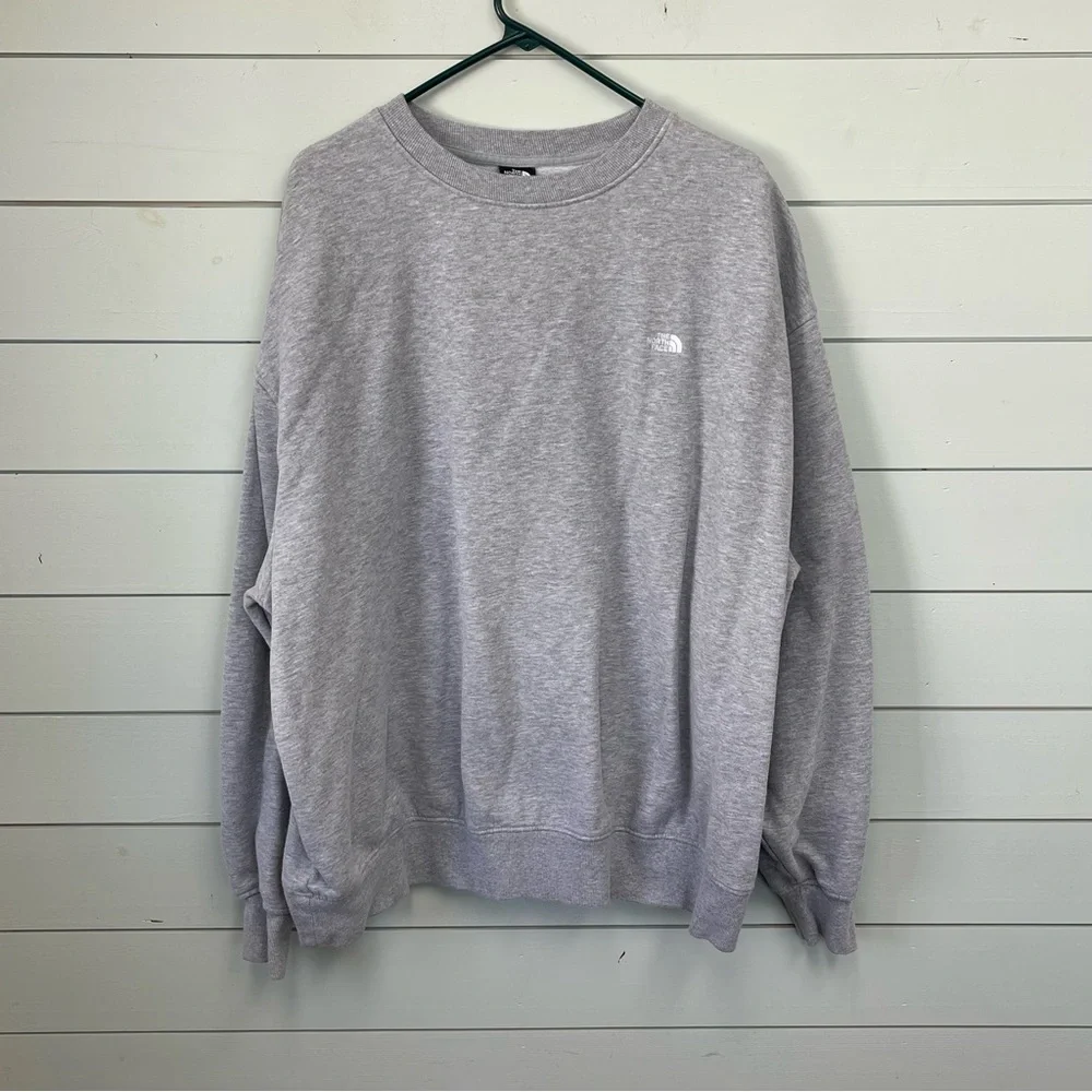 The North Face long‎ sleeve crewneck sweatshirt gray men’s size XL